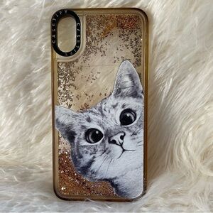 Castify IPhone XS Max Cat Phone Case Protector Clear Gold